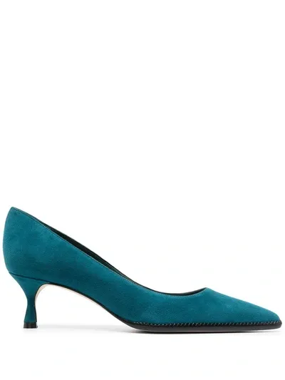 Manolo Blahnik Point-toe Pumps In Dblu