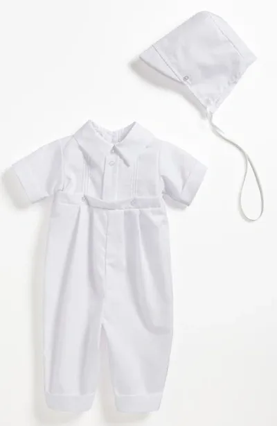 Little Things Mean A Lot Babies'  Romper & Hat In White