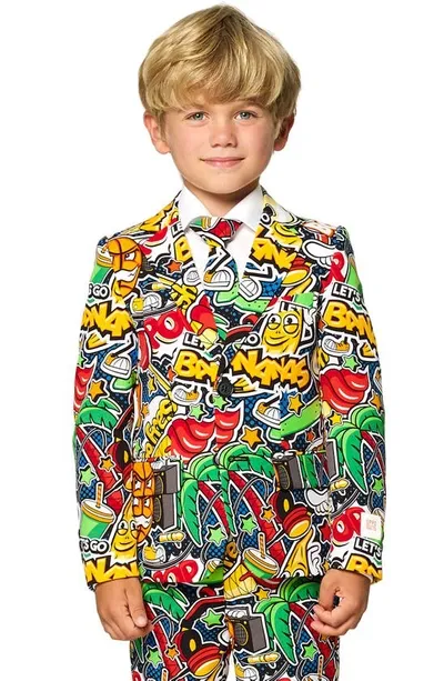 Opposuits Kids' Toddler Boys Street Vibes Comics Suit In Multi