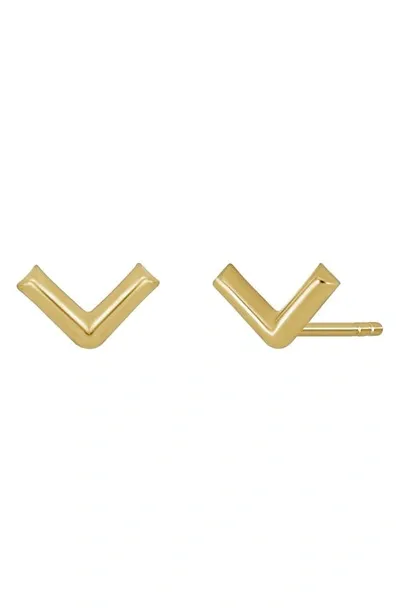 Bony Levy 14k Gold Chevron Earrings