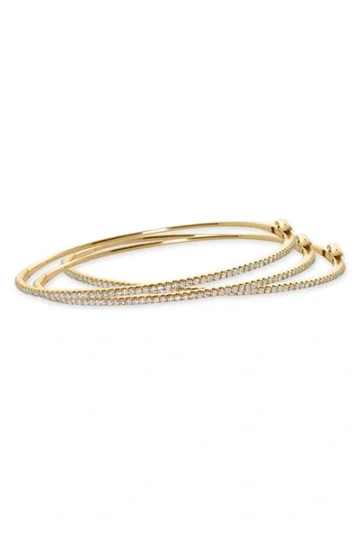 Bony Levy Skinny Stackable Diamond Bangle In Yellow Gold