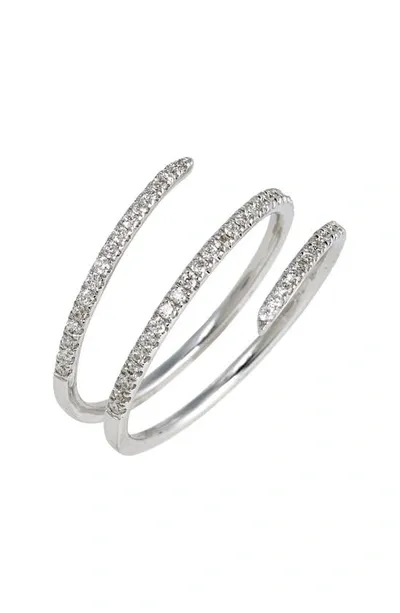 Bony Levy Diamond Coil Ring In White Gold