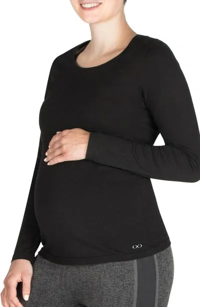 Modern Eternity Maternity/nursing Tee In Black