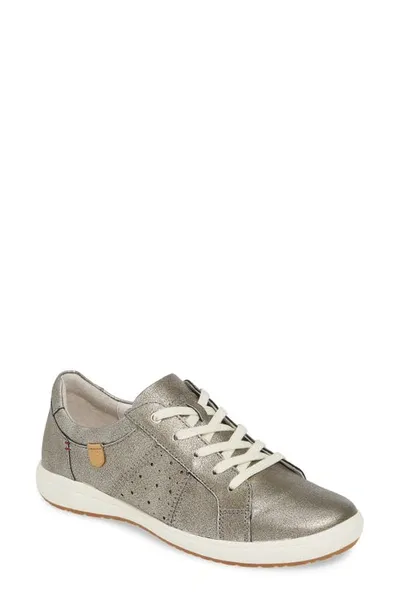 Josef Seibel Caren 01 Sneaker In Platin Metallic Leather