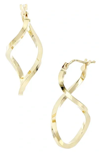 Bony Levy Open Twist Hoop Earrings In Yellow Gold