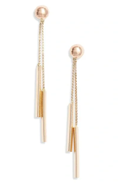 Bony Levy 14k Gold Double Bar Drop Earrings In Yellow Gold