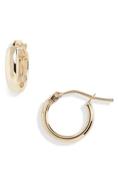 Bony Levy 14k Gold Beveled Edge Huggie Hoop Earrings In Yellow Gold