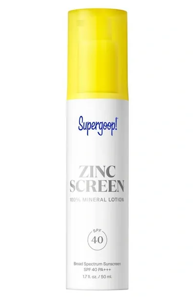 Supergoopr Supergoop!® Zincscreen 100% Mineral Lotion Broad Spectrum Spf 40 Sunscreen