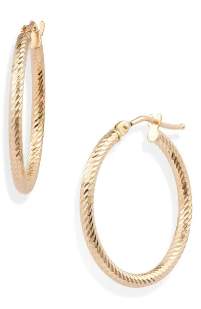 Bony Levy 14k Yellow Gold 15mm Wire Tube Hoop Earrings In 14ky