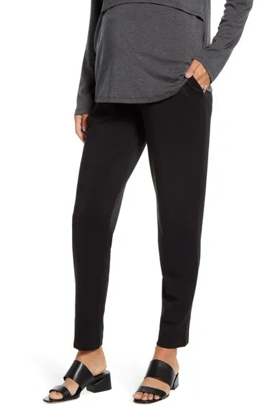 Angel Maternity Ponte Knit Maternity Pants In Black