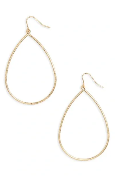 Halogenr Large Textured Teardrop Earrings In Gold