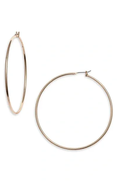 Halogenr Classic Metal Hoop Earrings In Gold