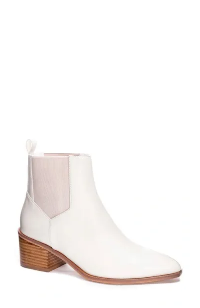 Chinese Laundry Filip Chelsea Bootie In Ecru Leather