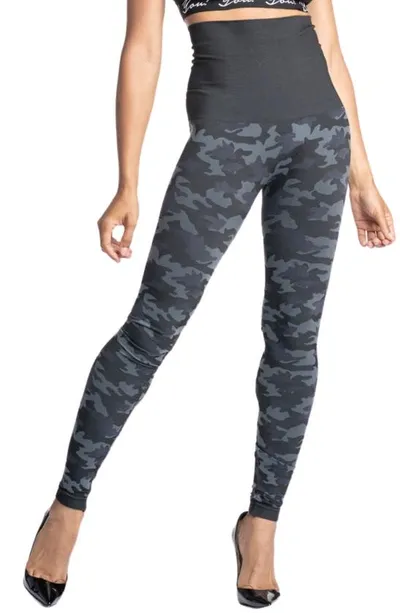 Preggo Leggings Snapback Postpartum Leggings In Black Camo