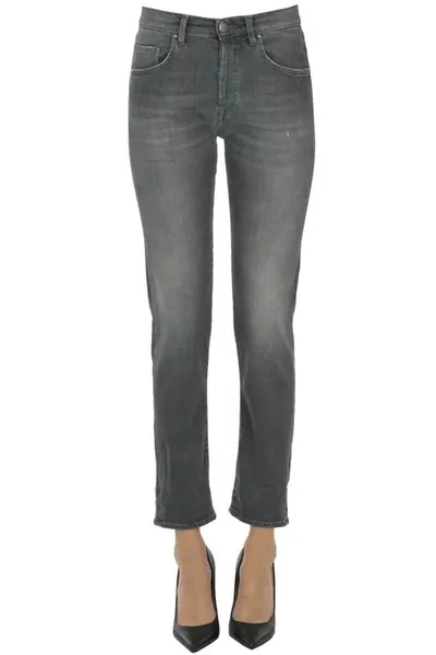 Atelier Cigala's Cropped Boyfriend Jeans In Grey