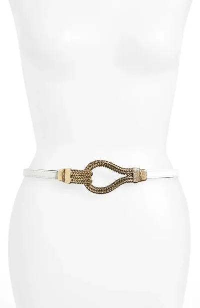 Raina Eternity Leather Belt In White