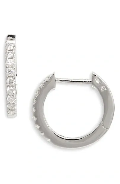 Bony Levy Diamond Hoop Earrings In White Gold