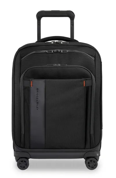 Briggs & Riley Zdx 21-inch Expandable Spinner Suitcase In Black