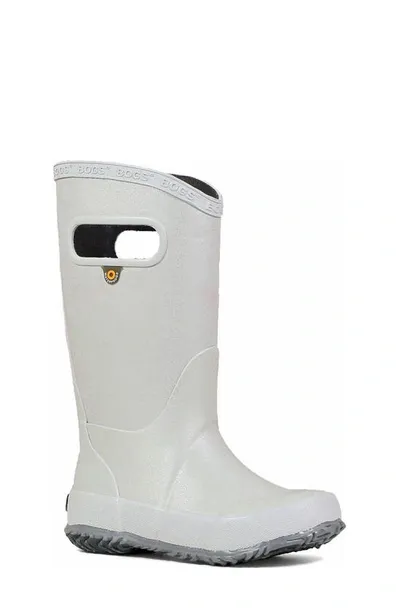 Bogs Kids' Glitter Waterproof Rain Boot In Silver