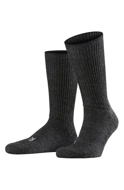 Falke Walkie Ergo Crew Socks In Anthracite - 3080