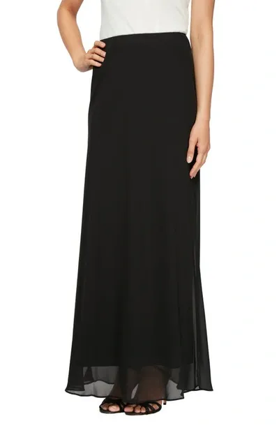 Alex Evenings Maxi Skirt, Regular & Petite Sizes In Black