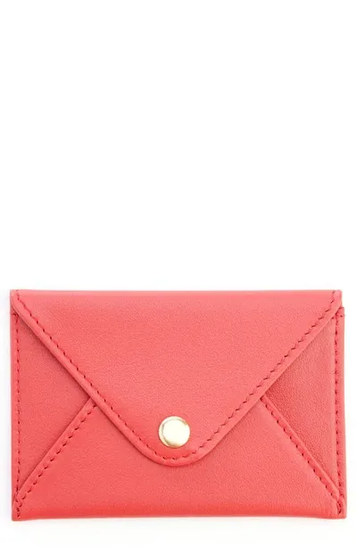 Royce Leather Envelope Card Holder In Red