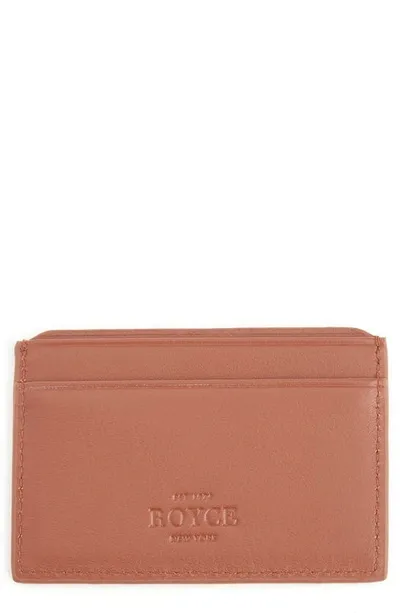 Royce Rfid Leather Card Case In Tan