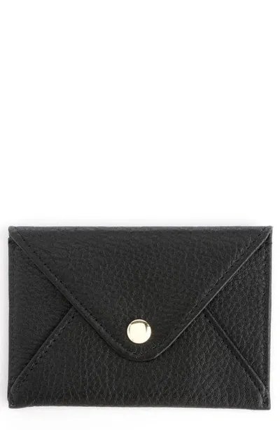 Royce Leather Envelope Card Holder In Black