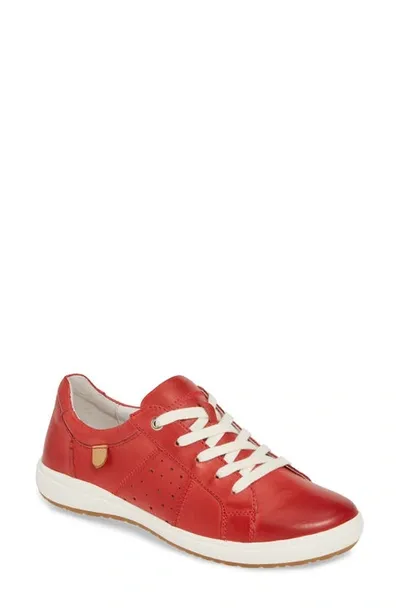 Josef Seibel Caren 01 Sneaker In Red Leather