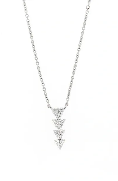 Bony Levy Rita Tiered Triangle Diamond Pendant Necklace In White Gold