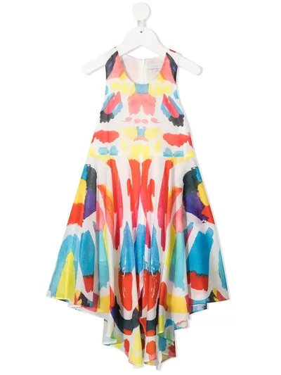 Stella Mccartney Kids' Girl's Bold Abstract Print Sleeveless Dress In Multicolour