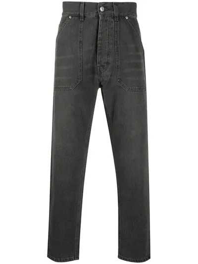 Nanushka Ilya Mid-rise Straight Leg Jeans In Grey