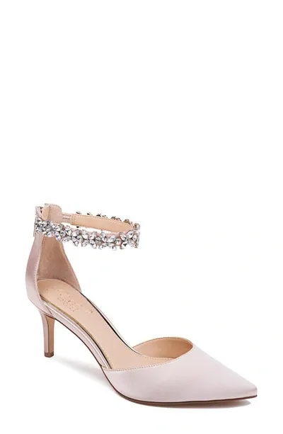 Jewel Badgley Mischka Raleigh Pump In Champagne Satin