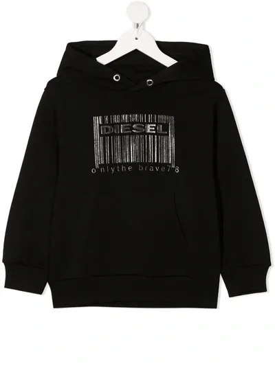 Diesel Kids Hoodie Sgirkhoodcode For For Boys And For Girls In Black