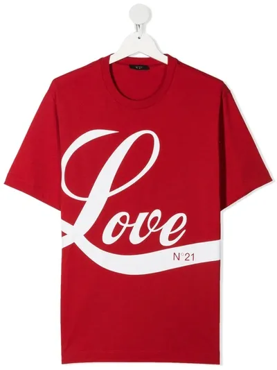 N°21 Kids T-shirt For For Boys And For Girls In Red