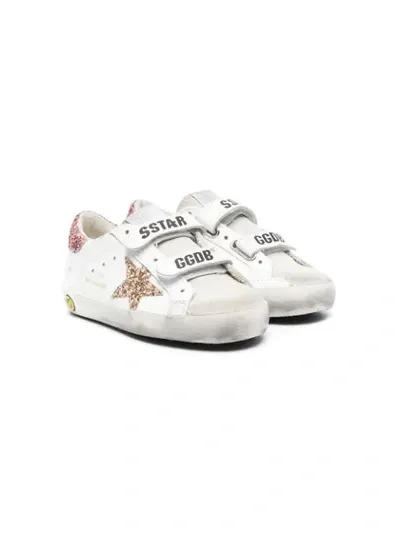 Golden Goose Kids' Superstar Glitter Sneakers In White