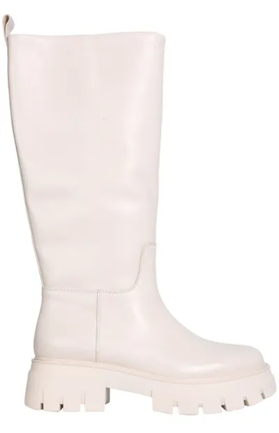 Ash Lucky Knee-length Leather Boots In Beige