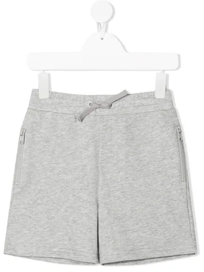 Stella Mccartney Kids' Drawstring Track Shorts In Grey