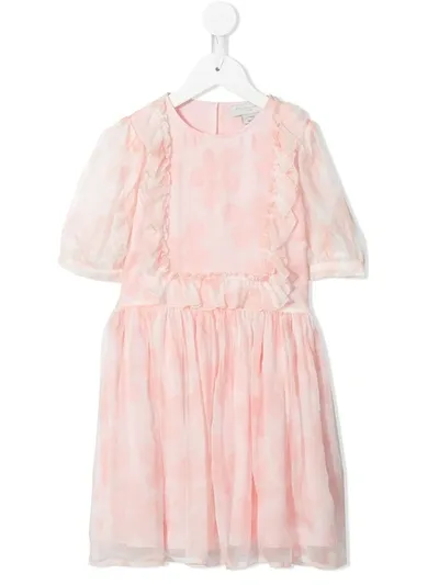 Stella Mccartney Babies' Teen Floral-print Georgette-silk Dress In Pink