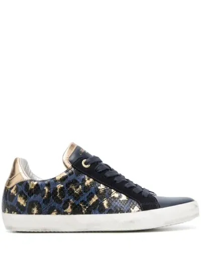 Zadig & Voltaire Leopard-print Sneakers In Blue