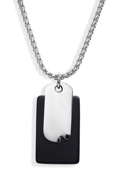 Jonas Studio Hudson Time And Place Sterling Silver Chain Necklace In Black