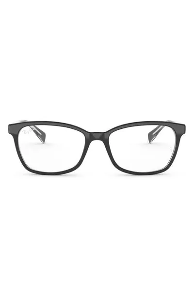 Ray Ban 54mm Square Optical Glasses In Black