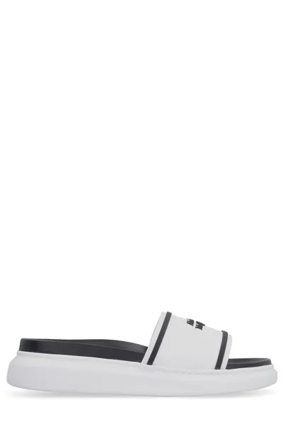 Alexander Mcqueen White Oversized Hybrid Signature Slide Sandals