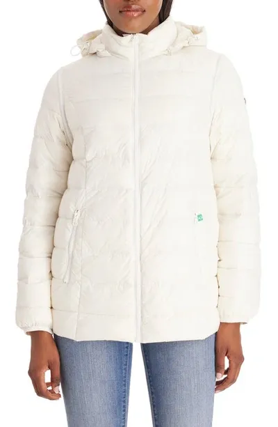 Modern Eternity Lightweight Puffer Convertible 3-in-1 Maternity Jacket In Egg Shell