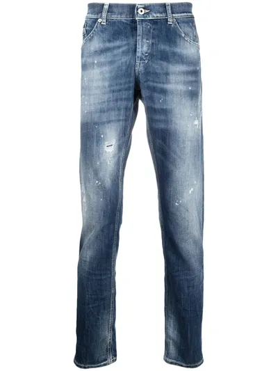 Dondup Light Wash Straight-leg Jeans In Blau