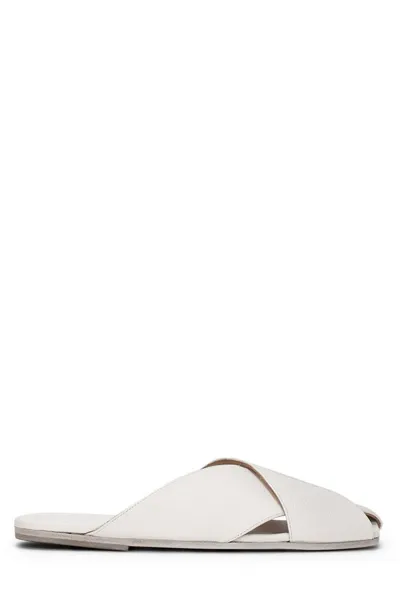 Marsèll Crossover Straps Flat Sandals In White