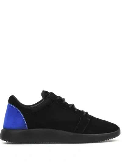 Giuseppe Zanotti Contrast Heel-counter Sneakers In Black