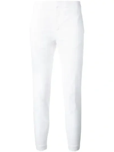 Eleventy Cropped Trousers In White