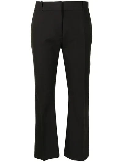 Frame Cropped-tailored Trousers In Black