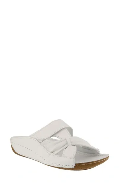 Spring Step Women's Gretta Wedge Slides Women's Shoes In White